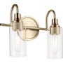 Kichler Kavi 2 Light 13" Wide Vanity Light with Clear Glass Shades Champagne Bronze