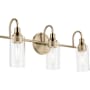 Kichler Kavi 3 Light 23" Wide Vanity Light with Clear Glass Shades Champagne Bronze
