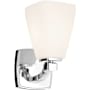 Kichler Marant 10" Tall Bathroom Sconce with Opal Glass Shade Chrome