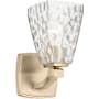 Kichler Marant 10" Tall Bathroom Sconce with Clear Water Glass Shade Champagne Bronze