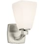 Kichler Marant 10" Tall Bathroom Sconce with Opal Glass Shade Brushed Nickel