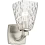 Kichler Marant 10" Tall Bathroom Sconce with Clear Water Glass Shade Brushed Nickel