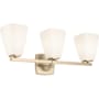 Kichler Marant 3 Light 24" Wide Vanity Light with Opal Glass Shades Champagne Bronze
