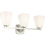 Kichler Marant 3 Light 24" Wide Vanity Light with Opal Glass Shades Brushed Nickel