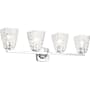 Kichler Marant 4 Light 33" Wide Vanity Light with Clear Water Glass Shades Chrome