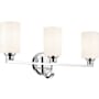 Kichler Gioe 3 Light 24" Wide Vanity Light with Opal Glass Shades Chrome