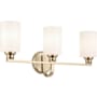 Kichler Gioe 3 Light 24" Wide Vanity Light with Opal Glass Shades Champagne Bronze