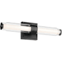 Kichler Laurene 2 Light 19" Wide LED Vanity Light with Clear Glass Shades Black