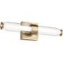 Kichler Laurene 2 Light 19" Wide LED Vanity Light with Clear Glass Shades Champagne Bronze
