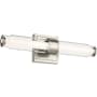 Kichler Laurene 2 Light 19" Wide LED Vanity Light with Clear Glass Shades Brushed Nickel