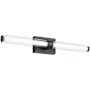 Kichler Laurene 2 Light 31" Wide LED Vanity Light with Clear Glass Shades Black