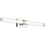 Kichler Laurene 2 Light 31" Wide LED Vanity Light with Clear Glass Shades Polished Nickel