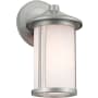 Kichler Lombard 11" Tall Outdoor Wall Sconce with Satin Etched Glass Shade Brushed Aluminum