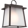 Kichler Noward 12" Tall Outdoor Wall Sconce with Satin Etched Glass Shade Olde Bronze