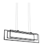 Kichler Jestin 39" Wide Linear Chandelier Matte Black