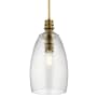 Kichler Lakum 10" Wide Single Pendant with Clear Glass Shade Natural Brass