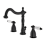 Kingston Brass Heritage 1.2 GPM Widespread Bathroom Faucet with Pop-Up Drain Assembly Matte Black