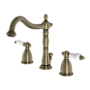 Kingston Brass Heritage 1.2 GPM Widespread Bathroom Faucet with Pop-Up Drain Assembly Vintage Brass
