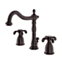 Kingston Brass French Country 1.2 GPM Widespread Bathroom Faucet with Pop-Up Drain Assembly Oil Rubbed Bronze