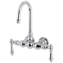 Kingston Brass Vintage Wall Mounted Clawfoot Tub Filler Polished Chrome