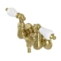 Kingston Brass Vintage Wall Mounted Tub Filler Brushed Brass