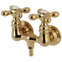 Kingston Brass Vintage Wall Mounted Clawfoot Tub Filler Polished Brass