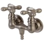 Kingston Brass Vintage Wall Mounted Clawfoot Tub Filler Brushed Nickel