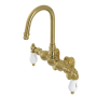 Kingston Brass Vintage Wall Mounted Tub Filler Brushed Brass