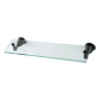 Kingston Brass Heritage 21" Brass and Glass Bathroom Shelf Matte Black