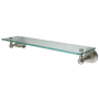 Kingston Brass Heritage 21" Brass and Glass Bathroom Shelf Brushed Nickel