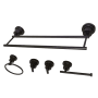 Kingston Brass Concord 5 Piece Bathroom Package with 18" Towel Bar, Robe Hook, Towel Ring, Toilet Paper Holder Oil Rubbed Bronze