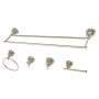 Kingston Brass Concord 5 Piece Bathroom Package with 30" Towel Bar, Robe Hook, Towel Ring, Toilet Paper Holder Polished Nickel