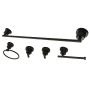 Kingston Brass Concord 5 Piece Bathroom Package with 24" Towel Bar, Robe Hook, Towel Ring, Toilet Paper Holder Oil Rubbed Bronze