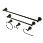 Kingston Brass Mesa Verde 5 Piece Bathroom Package with (1) 18" and (1) 24" Towel Bar, Robe Hook, Towel Ring, Toilet Paper Holder Oil Rubbed Bronze