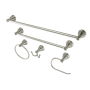 Kingston Brass Mesa Verde 5 Piece Bathroom Package with (1) 18" and (1) 24" Towel Bar, Robe Hook, Towel Ring, Toilet Paper Holder Brushed Nickel