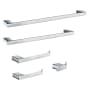 Kingston Brass Metzinger 5 Piece Bathroom Package with 24" Towel Bar, 18" Towel Bar, Towel Ring, Robe Hook, and Toilet Paper Holder Polished Chrome