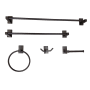 Kingston Brass Continental 5 Piece Bathroom Package with (1) 18" and (1) 24" Towel Bar, Robe Hook, Towel Ring, Toilet Paper Holder Oil Rubbed Bronze