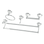 Kingston Brass Victorian 4 Piece Bathroom Package with 24" Towel Bar, Robe Hook, Towel Ring, Toilet Paper Holder Polished Chrome