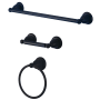 Kingston Brass Heritage 3 Piece Bathroom Package with 24" Towel Bar, Towel Ring, Toilet Paper Holder Oil Rubbed Bronze