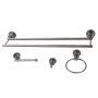 Kingston Brass Concord 4 Piece Bathroom Package with 24" Towel Bar, Robe Hook, Toilet Paper Holder Brushed Nickel