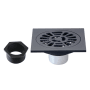Kingston Brass Watercourse 3-15/16" Square Shower Drain Matte Black