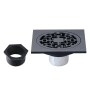 Kingston Brass Watercourse 3-15/16" Square Shower Drain Matte Black