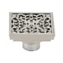 Kingston Brass Watercourse 4" Wide Scroll Square Shower Drain Polished Nickel