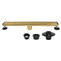 Kingston Brass Watercourse 24" Rectangular Shower Drain Brushed Brass