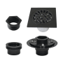 Kingston Brass Watercourse 3-15/16" Square Shower Drain Matte Black