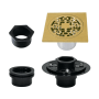 Kingston Brass Watercourse 3-15/16" Square Shower Drain Brushed Brass