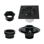 Kingston Brass Watercourse 3-15/16" Square Shower Drain Matte Black