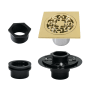 Kingston Brass Watercourse 3-15/16" Square Shower Drain Polished Brass