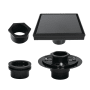 Kingston Brass Watercourse 6" Square Shower Drain with Flange Matte Black