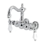 Kingston Brass Heritage Wall Mounted Clawfoot Tub Filler Polished Chrome